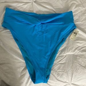 Knotted high waist bikini bottom